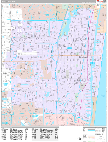 Delray Beach Wall Map
